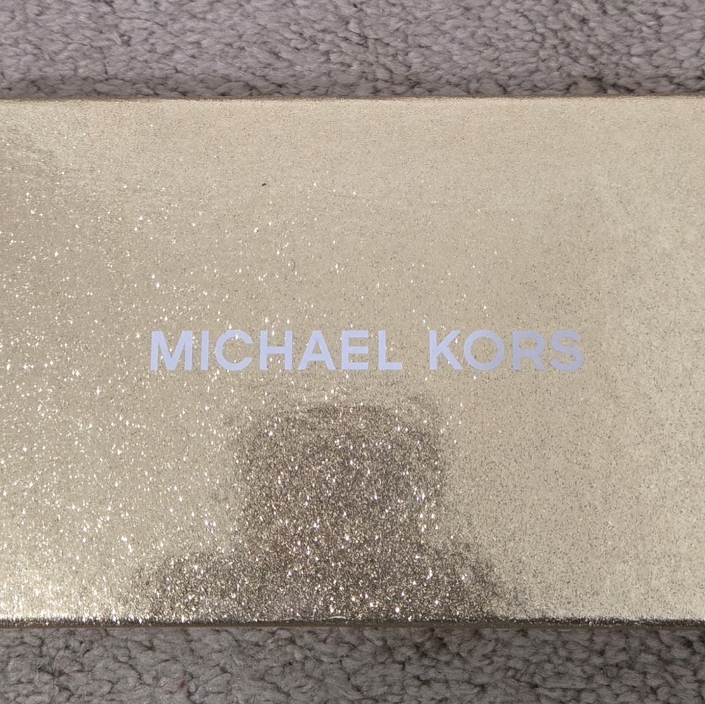 Michael Kors Gray and Gold Wallet with Signature MK Monogram - Picture 9 of 9